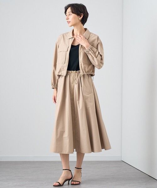 ANAYI スカート 「セットアップ対応商品」ポリタフタドロスト