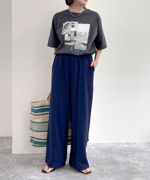 パンツ 「セットアップ可能」カットジョーゼットパンツ レディース  