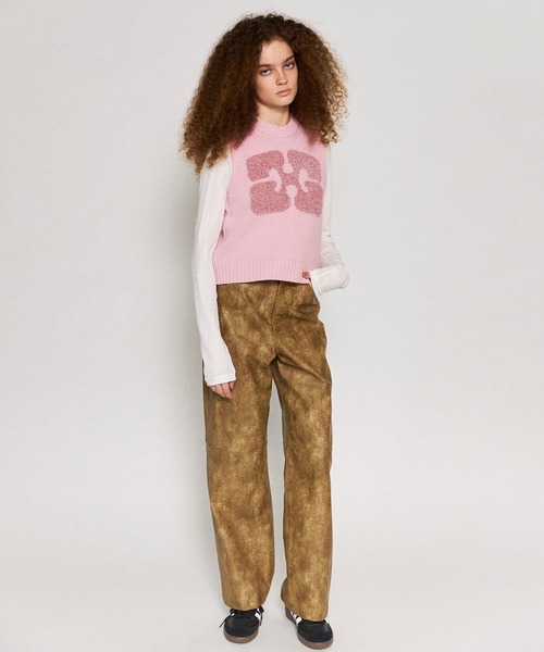 MAISON SPECIAL パンツ Vegan Leather Wide Straight Pants