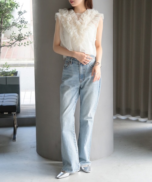 maison de dolce. ネイビー フード付き フリルベスト フリルフードベスト | AND ON JIONE STORE（アンドオン）ジオン