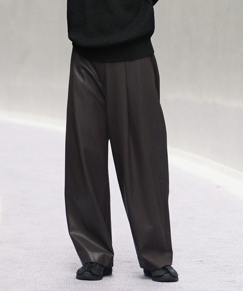 パンツ FAUX WOOL CURVY COMFORT PANTS  WYM WYM LIDNM（ウィム バイ リドム）の「FAUX WOOL CURVY COMFORT