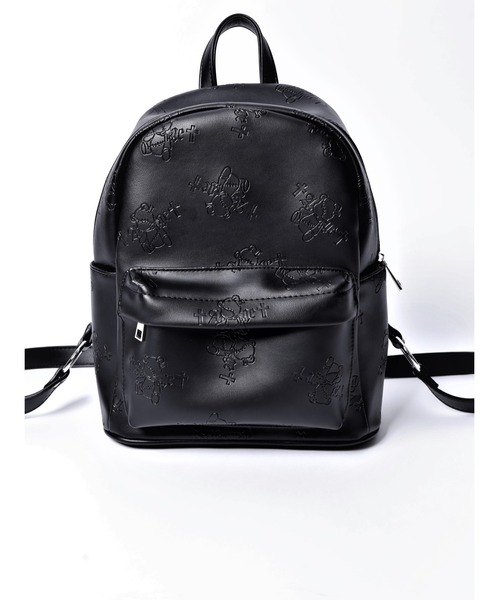 Amilige（アミリージュ） デイバック リュック くぎベア型押し総柄