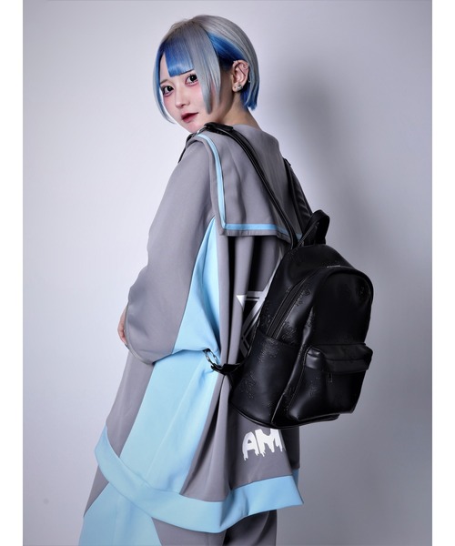 Amilige（アミリージュ） デイバック リュック くぎベア型押し総柄