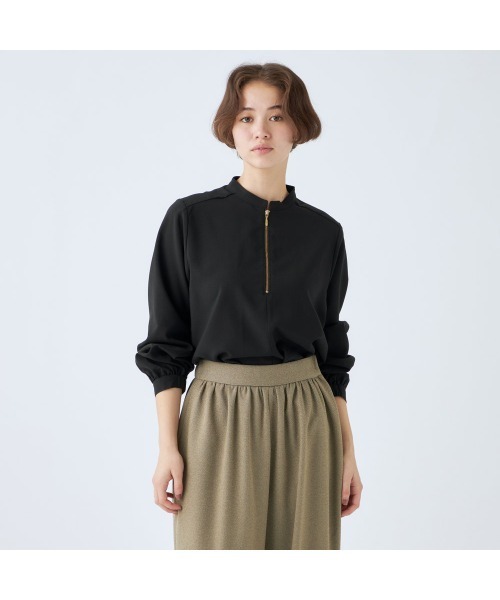 heve シアーバブリーブラウス　ブラック　フリー 予約】Silky Cape BL black | HEVE