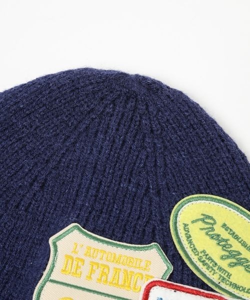 LOWRYS FARM（ローリーズファーム） ニット帽 ニットキャップ ワッペン