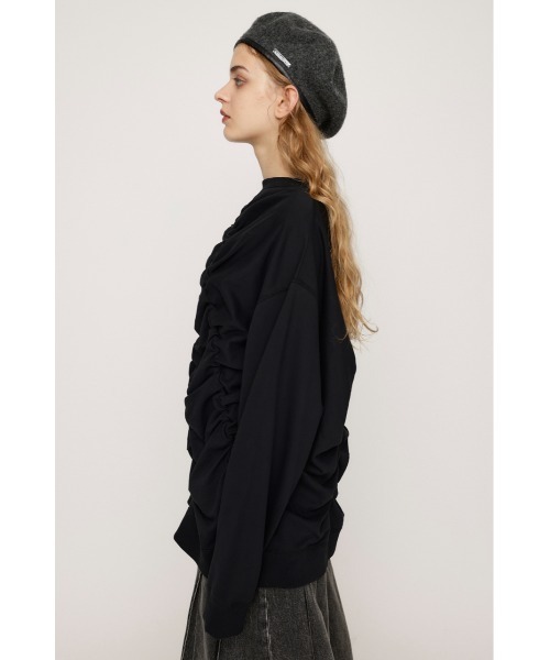 トレーナー スウェット SHIRRING OVER SW TOPS シャーリング オーバー スウェット トップス レディース SLY トレーナー スウェット SHIRRING OVER SW TOPS シャーリング