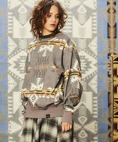 トレーナー スウェット 「PENDLETON」ALLOVER PRINT SWEAT レディース メンズ PENDLETON トレーナー スウェット 「PENDLETON」ALLOVER PRINT