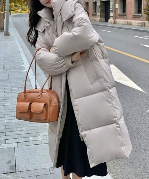 SEU ダウンコート ダウンジャケット エコダウンフードブルゾン