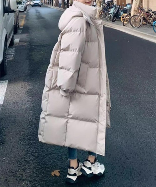 SEU ダウンコート ダウンジャケット エコダウンフードブルゾン