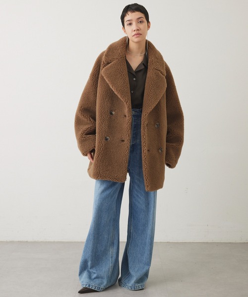 THE PAUSE コート アウター 「THE PAUSE」ボアダブルコート レディース