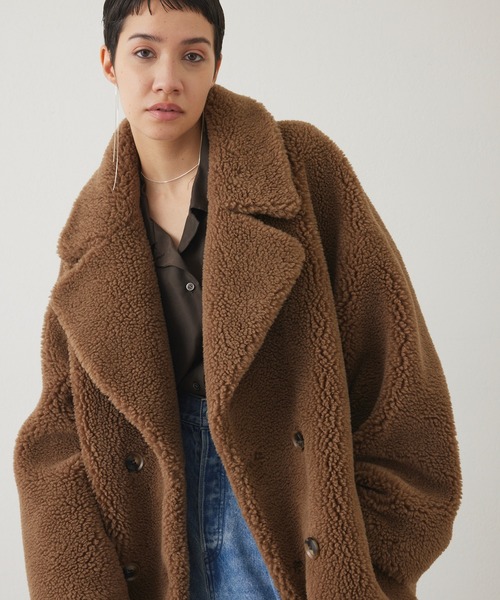 THE PAUSE コート アウター 「THE PAUSE」ボアダブルコート レディース