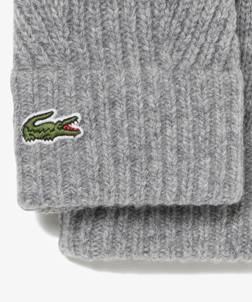 LACOSTE 手袋 コンビ・ニッティンググローブ レディース