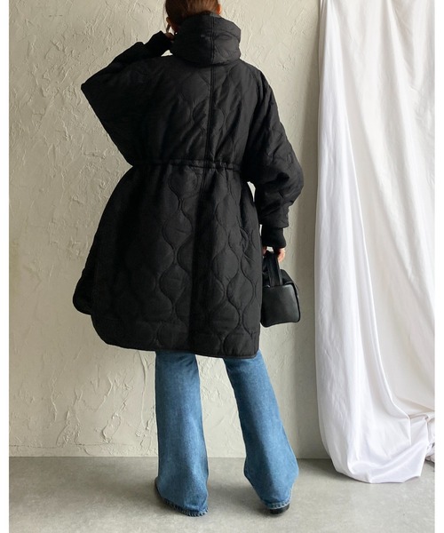 She's Closet ダウンコート ダウンジャケット フード付きミドル丈中綿