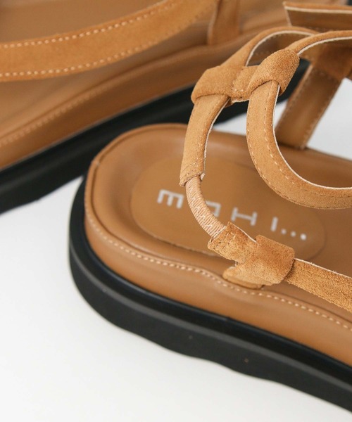 MOHI キャメル サンダル 37 MOHI 「MOHI」 フラットサンダル 37 キャメル レディース