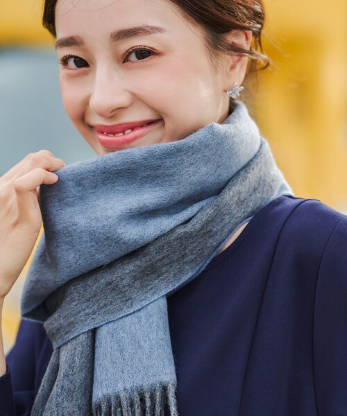 Tiaclasse マフラー ストール 「ウール100％」リバーシブルマフラー
