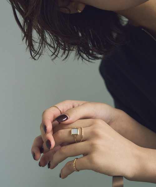 Lilas 指輪 リング スクエアシェルリング K10 レディース : ZOZOTOWN Lilas 指輪 リング スクエアシェルリング K10 レディース : ZOZOTOWN