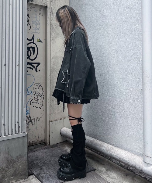 Candy Stripper デニムジャケット gジャン STAR PATCHED DENIM
