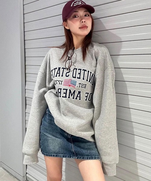 Revo. トレーナー スウェット 「KOREAN SELECT」UNITED STATES 星条旗