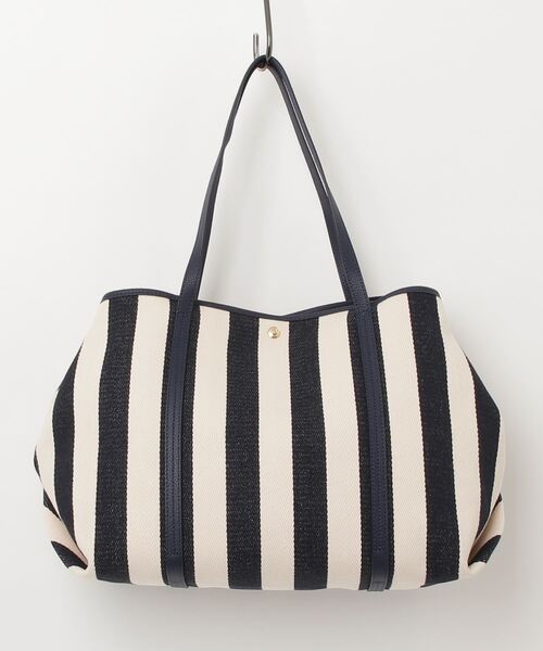 関税込＊国内発ストライプド ヘリンボーン ラージ Emerie トート RALPH LAUREN｜ストライプド ヘリンボーン ラージ Emerie トート