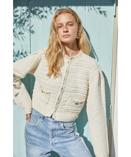 カーディガン Emani Cotton-blend Cardigan コットンブレンドニットカーディガン レディース