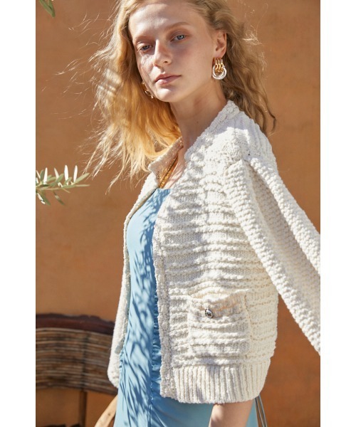 【既に完売！タグ付き】Estella.K Stardustカーディガン Estella.K カーディガン Camille Stardust Cardigan ビジューパール
