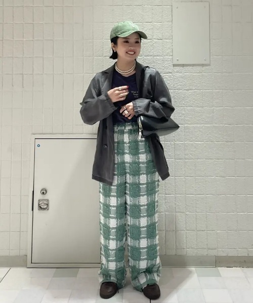 ROSE BUD パンツ CHECK EASY PANTS レディース : ZOZOTOWN Yahoo