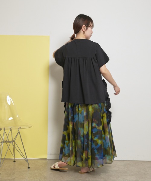 palm RICHE tシャツ スリットフリルTOPS レディース : ZOZOTOWN