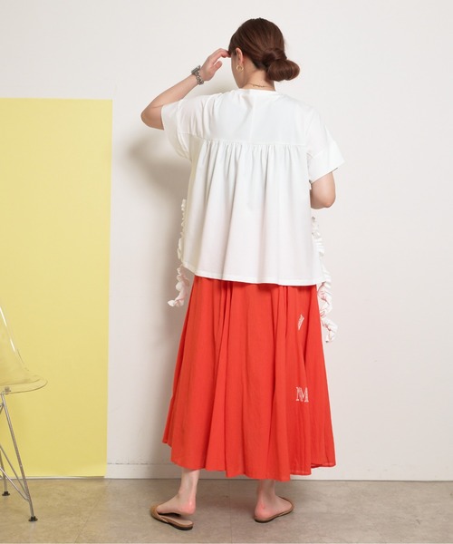tシャツ スリットフリルTOPS レディース palm RICHE tシャツ スリットフリルTOPS レディース : ZOZOTOWN