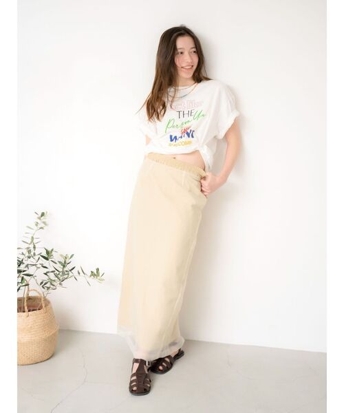 Ungrid tシャツ カラーロゴルーズTee レディース : ZOZOTOWN