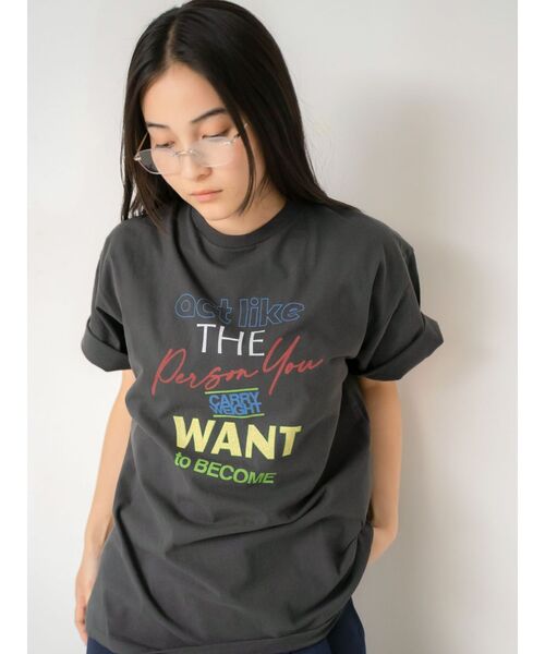 tシャツ メッシュルーズTee レディース Ungrid tシャツ ツアーロゴルーズTee レディース : ZOZOTOWN