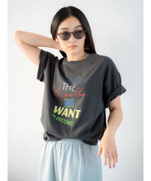 tシャツ メッシュルーズTee レディース Ungrid tシャツ ツアーロゴルーズTee レディース : ZOZOTOWN