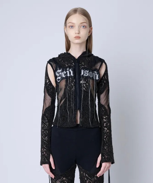 Seivson コート アウター 「Seivson」Japanese Lace Spliced Seivson コート アウター 「Seivson」Japanese Lace Spliced