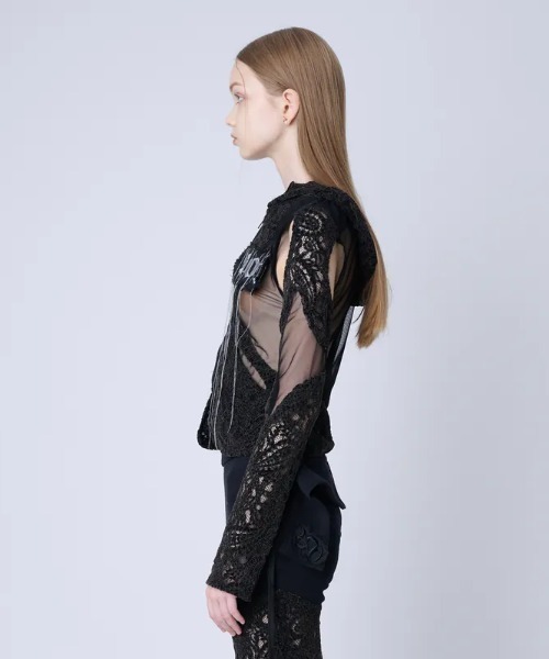 Seivson コート アウター 「Seivson」Japanese Lace Spliced