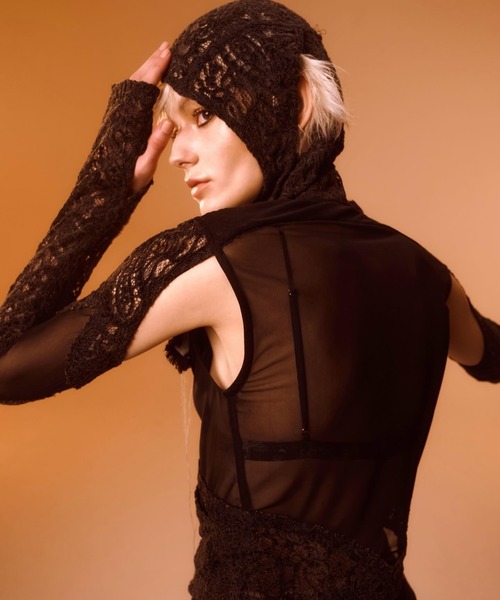 Seivson コート アウター 「Seivson」Japanese Lace Spliced