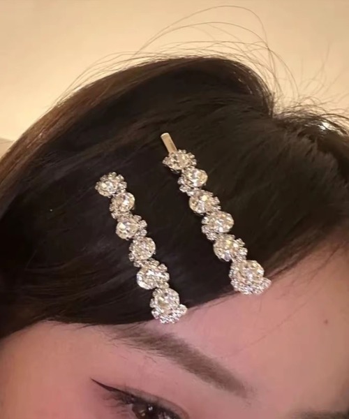 Port（ポート） ヘアピン 「 」 2個セット 韓国風 ビジュー ヘアピン