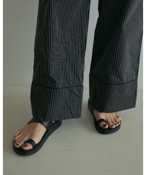 anuke（アンヌーク） ワイドパンツ パンツ anuke Stripe Pajamas Pants