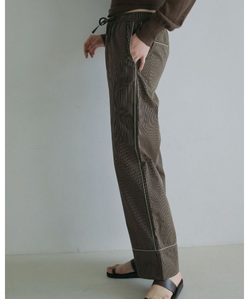 anuke（アンヌーク） ワイドパンツ パンツ anuke Stripe Pajamas Pants