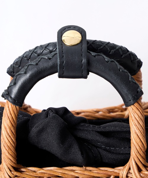 The Bagmati ウィッカー編み ラタン カウレザー 2way かごバッグ The Bagmati｜2wayかごバッグ ウィッカー編みラタン×カウレザー