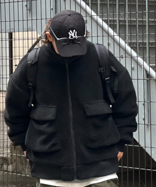 「JACKROSE」 ジップアップブルゾン L ベージュ メンズ_画像6