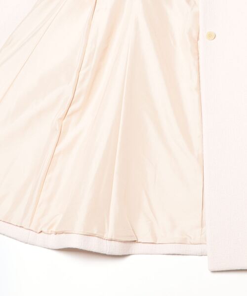 「EMMEL REFINES」 ノーカラーコート M ライトピンク レディース_画像3