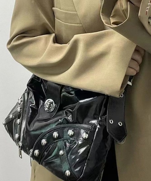 ヴィンテージ風 ショルダーバック FreeZone ショルダーバッグ ヴィンテージ風スタッズショルダー