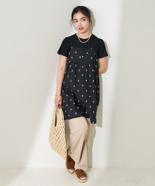 tシャツ リボンアメスリチュニック レディース サイドリボンがほんのり甘い 大人のスキッパーチュニック