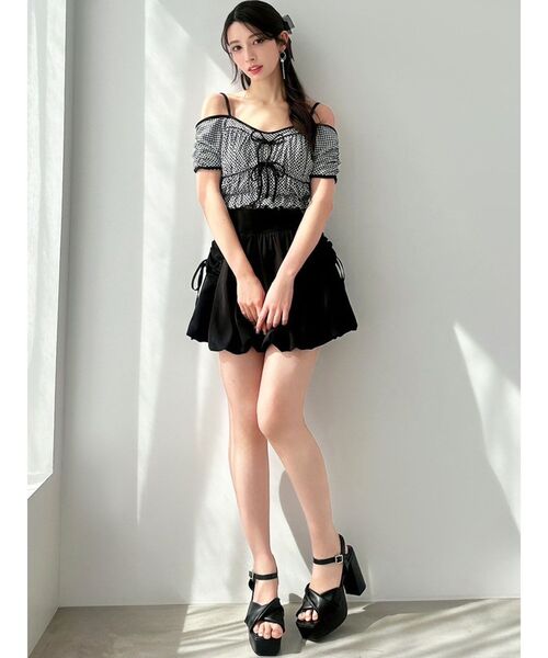 RESEXXY（リゼクシー） tシャツ 半袖 ダブルリボンクロップドトップス