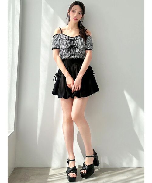 RESEXXY（リゼクシー） tシャツ 半袖 ダブルリボンクロップドトップス
