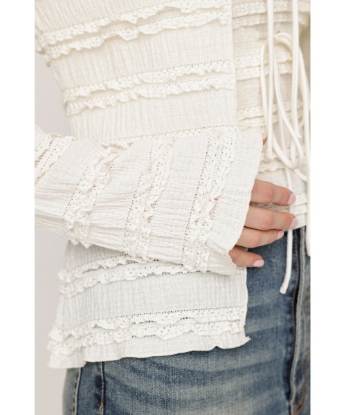 トップス FRONT RIBBON FRILL 2P SLY | FRONT RIBBON FRILL 2P (Tシャツ・カットソー(長袖