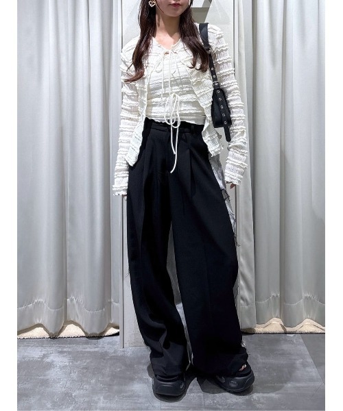 トップス SLY FRONT RIBBON FRILL 2P SLY | CUT OUT RIBBON トップス (Tシャツ・カットソー(長袖