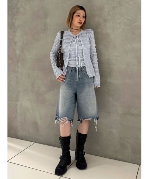 SLY tシャツ FRONT RIBBON FRILL 2P フロント リボン フリル 2