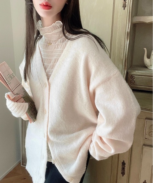 「Ada.」 ニットカーディガン FREE グリーン レディース_画像5