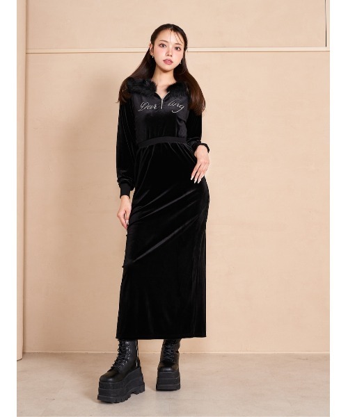 Darich ワンピース ハーフジップリブニットミニワンピース – Darich (ダーリッチ)