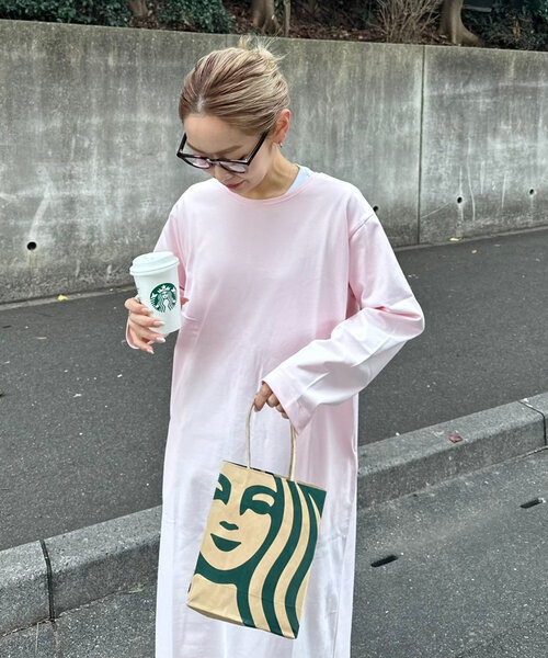 定価以下‼️PON企画　クルーネックロングカットワンピース　Lサイズ CIAOPANIC TYPY ワンピース 「PON企画」クルーネックロング